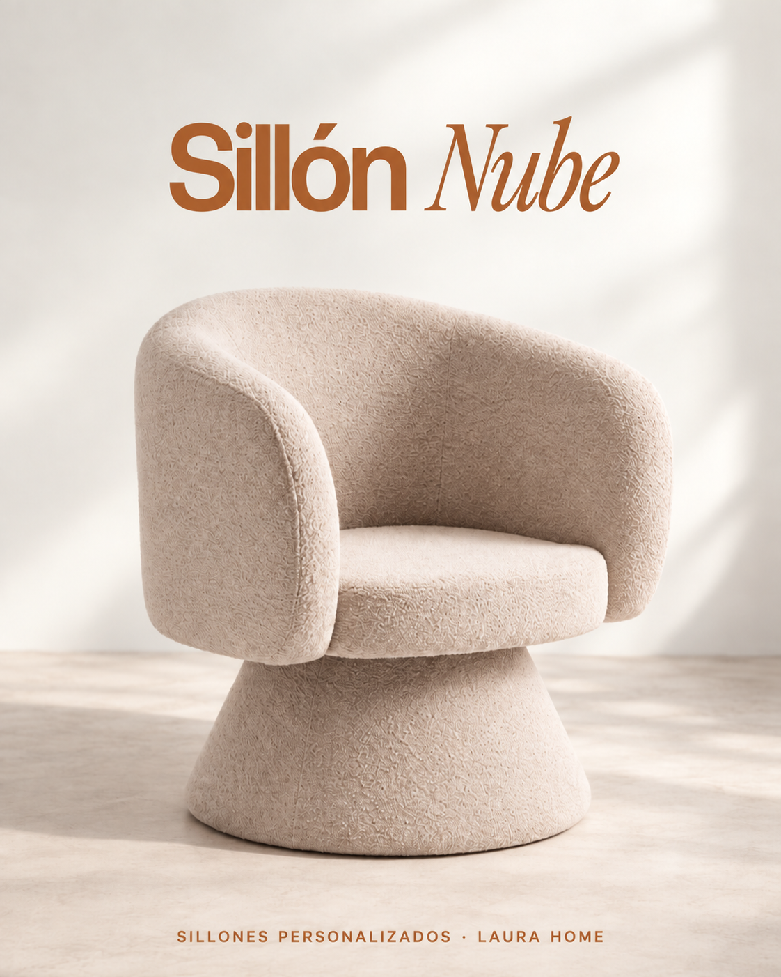 Publicación de Laura Home: Sillón Nube en tapizado beige, sillones personalizados